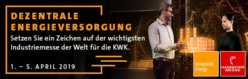 Die Webseite der Dezentralen Energieversorgung auf der Hannover Messe 2019