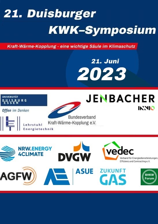 Jetzt zum 21. Duisburger KWK-Symposium anmelden!