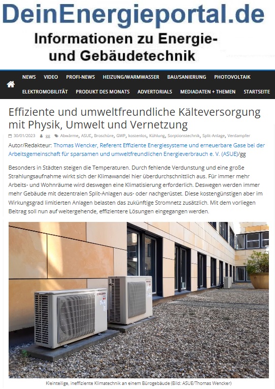 DeinEnergieportal.de: Effiziente und umweltfreundliche Kälteversorgung mit Physik, Umwelt und Vernetzung