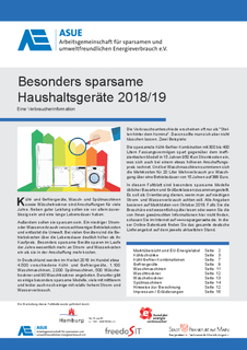 Zum ASUE-Faltblatt Sparsame Haushaltsgeräte 2018/19